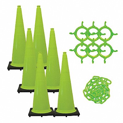 MR. CHAIN 972146 Traffic Cone Kit Green 36 in.