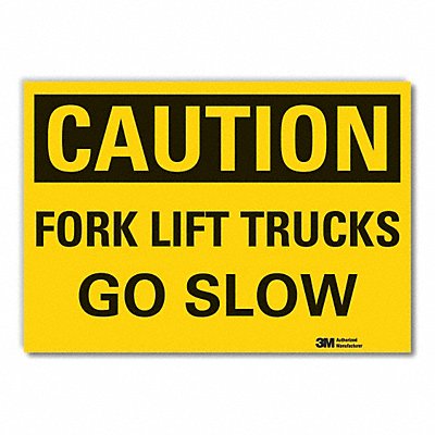 LYLE LCU30294RD5x35 Lift Truck Trfc Caut Reflective Label 3.5x5in