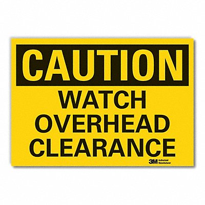 LYLE LCU30295RD7x5 Overhead Clearance Caut Reflective Label 5x7in