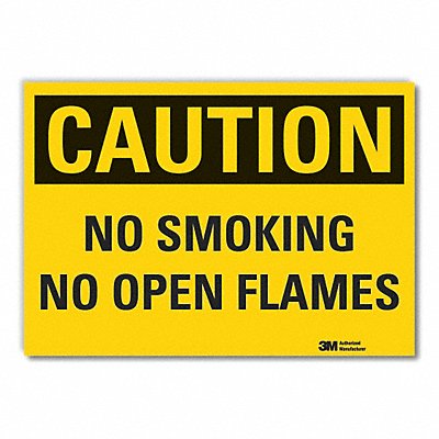 LYLE LCU30304RD7x5 No Smoking Caution Reflective Label 5inx7in