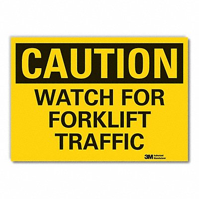 LYLE LCU30305RD5x35 Lift Truck Trfc Caut Reflective Label 3.5x5in
