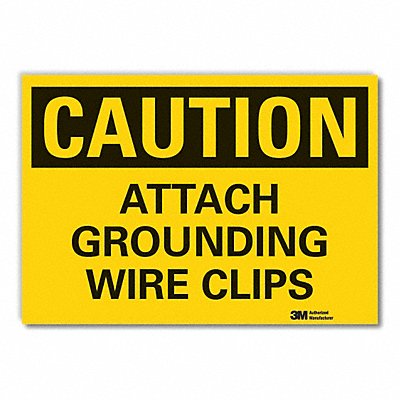 LYLE LCU30307ED10x7 Caution Sign 7in x 10in Non-PVC Polymer
