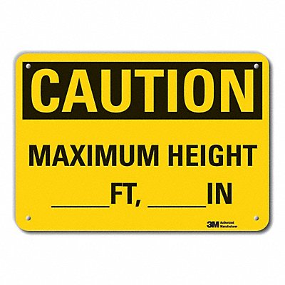 LYLE LCU30321NP14x10 Caution Sign 10 inx14 in Plastic