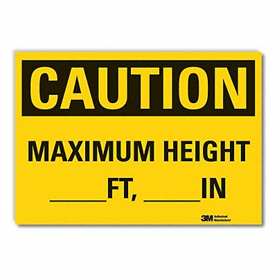 LYLE LCU30321ED10x7 Caution Sign 7inx10in Non-PVC Polymer