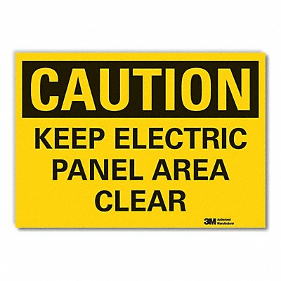LYLE LCU30324ED14x10 Caution Sign 10inx14in Non-PVC Polymer