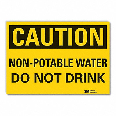 LYLE LCU30325RD14x10 Potable Water Caution Reflective Lbl 10x14in