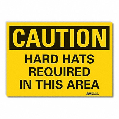 LYLE LCU30333RD10x7 Hard Hat Caution Reflective Label 7inx10in