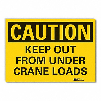 LYLE LCU30334RD7x5 Crane  Hoists Caution Reflective Label 5x7in