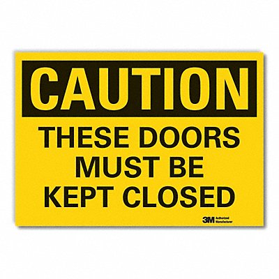 LYLE LCU30337ED10x7 Caution Sign 7in x 10in Non-PVC Polymer