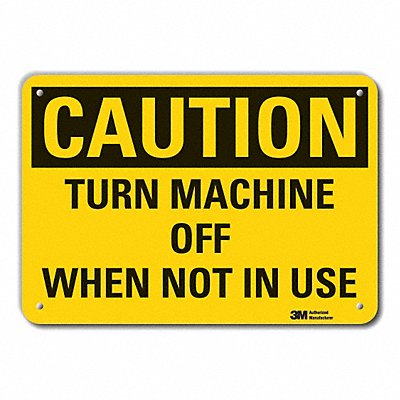 LYLE LCU30343NP14x10 Caution Sign 10 in x 14 in Plastic