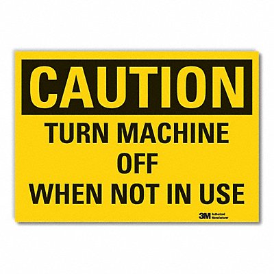 LYLE LCU30343ED10x7 Caution Sign 7in x 10in Non-PVC Polymer