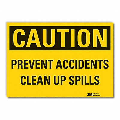 LYLE LCU30345ED14x10 Caution Sign 10in x 14in Non-PVC Polymer