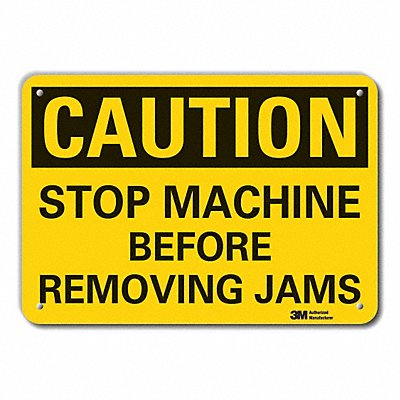 LYLE LCU30346NP14x10 Caution Sign 10 in x 14 in Plastic