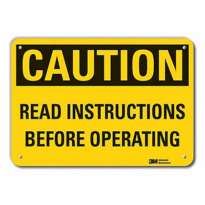 LYLE LCU30349NP10x7 Caution Sign 7 inx10 in Plastic