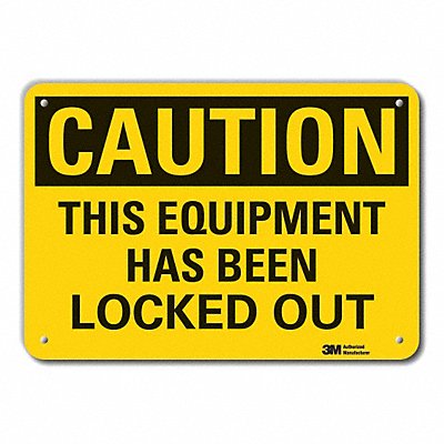 LYLE LCU30350NP10x7 Caution Sign 7 in x 10 in Plastic