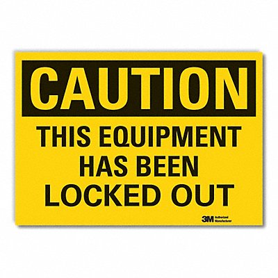 LYLE LCU30350ED10x7 Caution Sign 7in x 10in Non-PVC Polymer