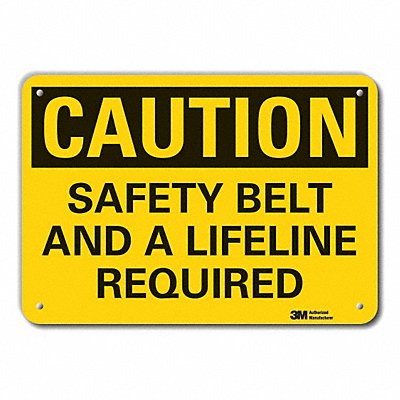 LYLE LCU30355NP14x10 Caution Sign 10 in x 14 in Plastic