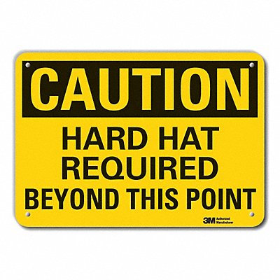 LYLE LCU30357RA10x7 Caution Sign 7 in x 10 in Aluminum