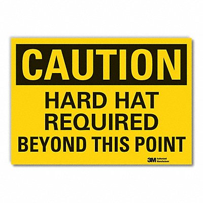 LYLE LCU30357ED10x7 Caution Sign 7inx10in Non-PVC Polymer