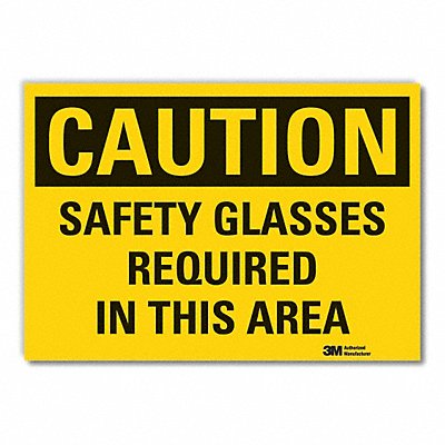 LYLE LCU30359RD14x10 Eye Caution Reflective Label 10 in x 14 in