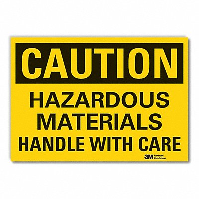 LYLE LCU30362ED14x10 Caution Sign 10inx14in Non-PVC Polymer