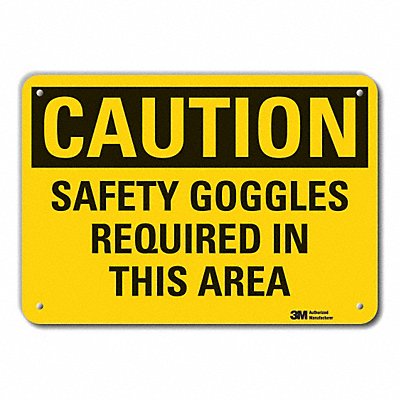 LYLE LCU30364RA10x7 Caution Sign 7 in x 10 in Aluminum