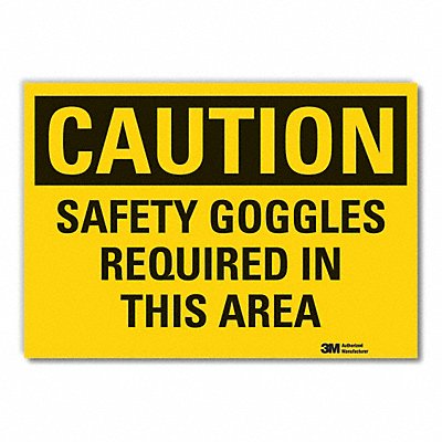 LYLE LCU30364ED14x10 Caution Sign 10inx14in Non-PVC Polymer