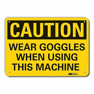 LYLE LCU30365NP10x7 Caution Sign 7 in x 10 in Plastic