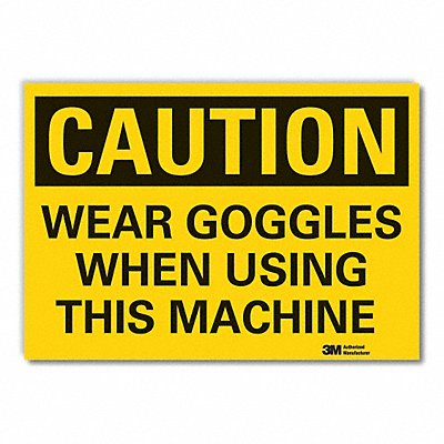 LYLE LCU30365ED14x10 Caution Sign 10inx14in Non-PVC Polymer