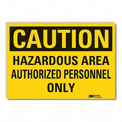 LYLE LCU30376RD5x35 Hazard Area Caution Reflective Label 3.5inx5in