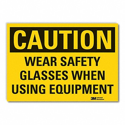 LYLE LCU30380ED10x7 Caution Sign 7in x 10in Non-PVC Polymer