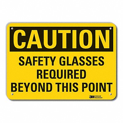 LYLE LCU30382RA10x7 Caution Sign 7 in x 10 in Aluminum