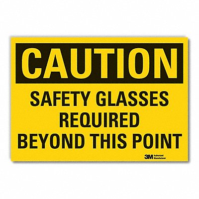 LYLE LCU30382RD5x35 Eye Caution Reflective Label 3.5inx5in