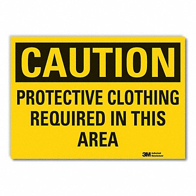 LYLE LCU30387ED14x10 Caution Sign 10inx14in Non-PVC Polymer