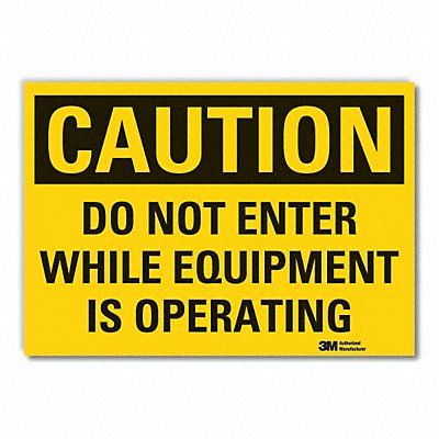 LYLE LCU30388ED14x10 Caution Sign 10inx14in Non-PVC Polymer