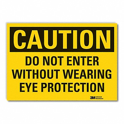 LYLE LCU30393ED14x10 Caution Sign 10inx14in Non-PVC Polymer