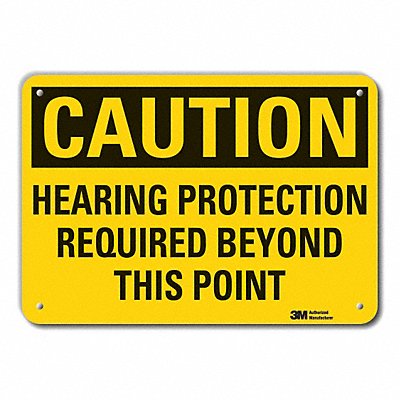 LYLE LCU30402RA10x7 Caution Sign 7 in x 10 in Aluminum