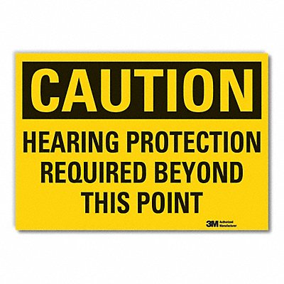 LYLE LCU30402ED14x10 Caution Sign 10inx14in Non-PVC Polymer