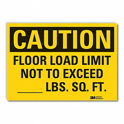 LYLE LCU30407ED10x7 Caution Sign 7inx10in Non-PVC Polymer