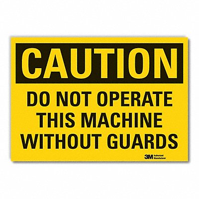 LYLE LCU30409ED14x10 Caution Sign 10in x 14in Non-PVC Polymer