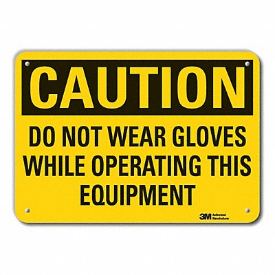 LYLE LCU30410NP10x7 Caution Sign 7 in x 10 in Plastic