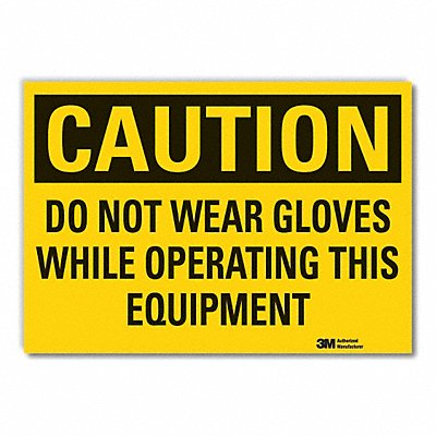 LYLE LCU30410ED10x7 Caution Sign 7in x 10in Non-PVC Polymer