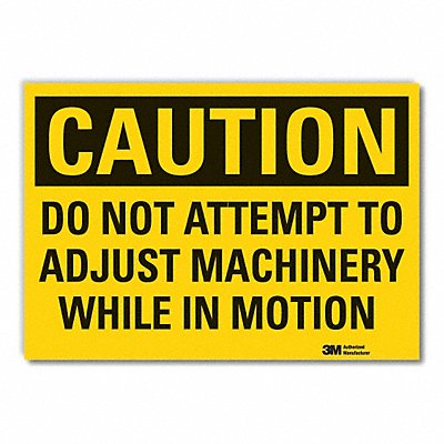 LYLE LCU30415ED10x7 Caution Sign 7in x 10in Non-PVC Polymer