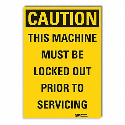 LYLE LCU30418RD10x7 Lockout Tagout Caution Reflective Label 7x10in