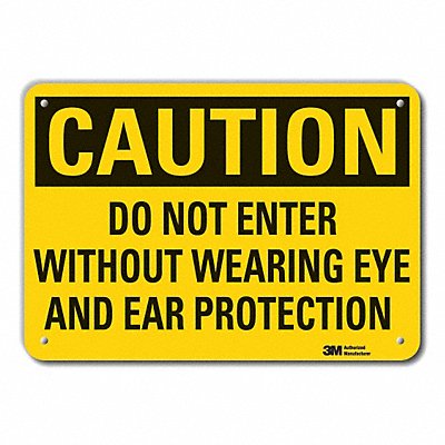 LYLE LCU30420NP10x7 Caution Sign 7 in x 10 in Plastic