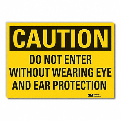 LYLE LCU30420ED10x7 Caution Sign 7inx10in Non-PVC Polymer