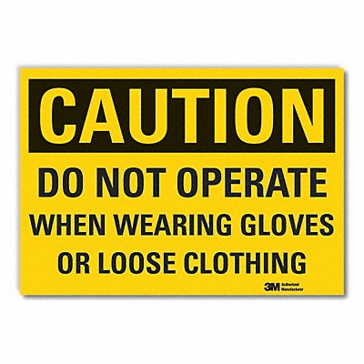 LYLE LCU30428ED14x10 Caution Sign 10inx14in Non-PVC Polymer