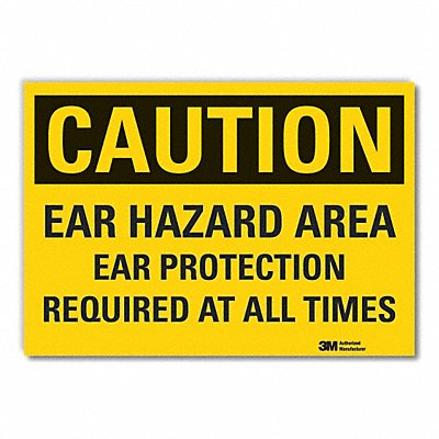 LYLE LCU30429ED14x10 Caution Sign 10inx14in Non-PVC Polymer