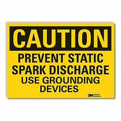 LYLE LCU30430ED14x10 Caution Sign 10inx14in Non-PVC Polymer