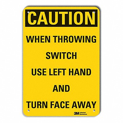 LYLE LCU30433RA10x7 Rflct Mach Operation Caution Sign 7x10in